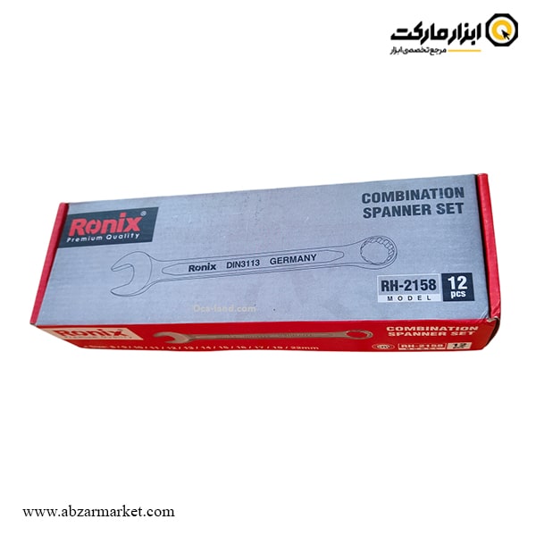 ست آچار یکسر تخت یکسر رینگ رونیکس 12 عددی مدل RH-2158 ست آچار یکسر تخت یکسر رینگ رونیکس 12 عددی مدل RH-2158