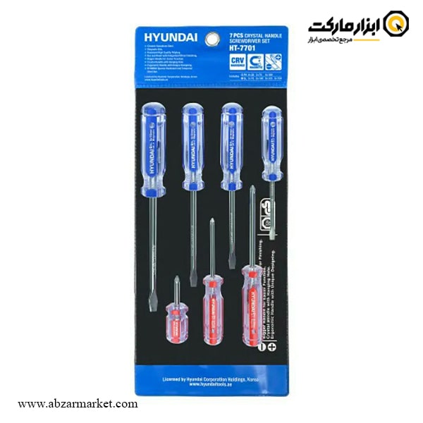 ست پیچ گوشتی هیوندای 7 عددی مدل HT-7701 ست پیچ گوشتی هیوندای 7 عددی مدل HT-7701