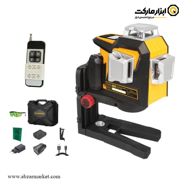 تراز لیزری کنزاکس 12 خط 360 درجه نور سبز ریموت دار با پایه مدل 1133P تراز لیزری کنزاکس 12 خط 360 درجه نور سبز ریموت دار با پایه مدل 1133P