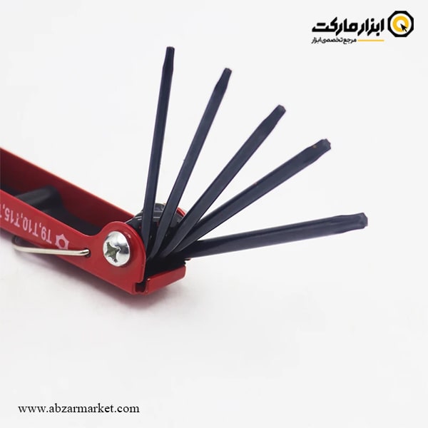 آچار آلن ستاره ای اسکای چاقویی 8 عددی مدل ST-1201B آچار آلن ستاره ای اسکای چاقویی 8 عددی مدل ST-1201B