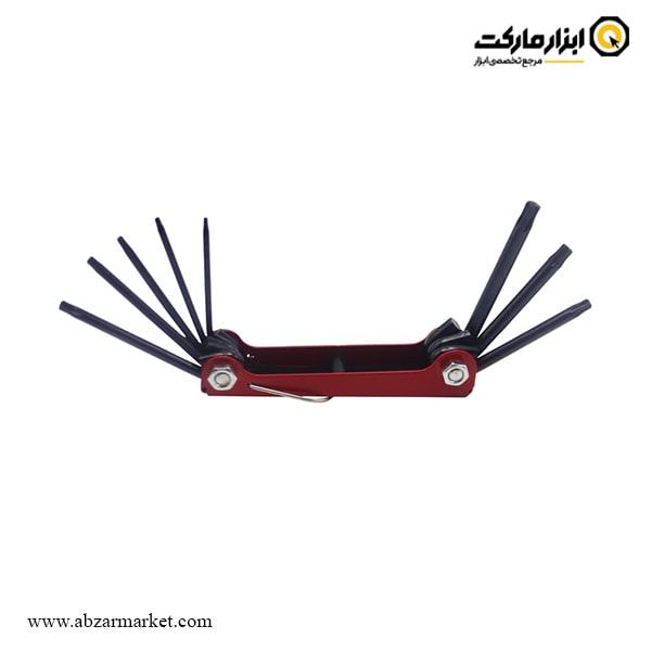 آچار آلن ستاره ای اسکای چاقویی 8 عددی مدل ST-1201B آچار آلن ستاره ای اسکای چاقویی 8 عددی مدل ST-1201B