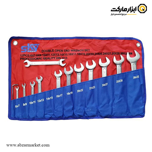 ست آچار دو سر تخت اسکای 12 عددی مدل ST-4800-12 ست آچار دو سر تخت اسکای 12 عددی مدل ST-4800-12