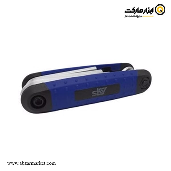 آچار آلن شش گوش اسکای چاقویی 8 عددی مدل ST-2299 آچار آلن شش گوش اسکای چاقویی 8 عددی مدل ST-2299
