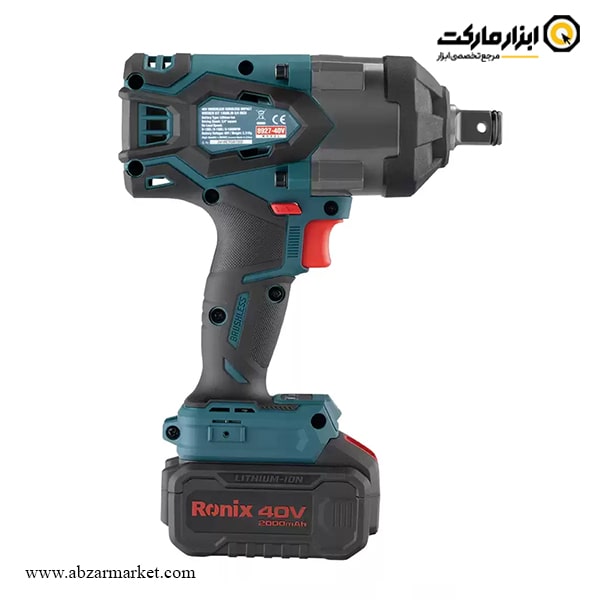بکس شارژی رونیکس 3/4 اینچ براشلس 40 ولت مدل 40-8927 V بکس شارژی رونیکس 3/4 اینچ براشلس 40 ولت مدل 40-8927 V