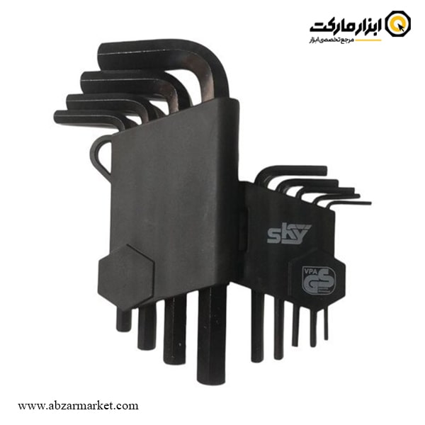 آچار آلن شش گوش اسکای کارتی کوتاه 9 عددی مدل ST-2211B آچار آلن شش گوش اسکای کارتی کوتاه 9 عددی مدل ST-2211B