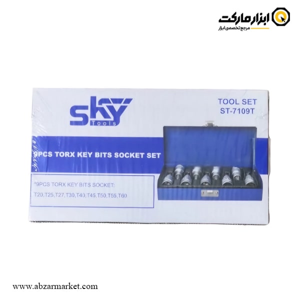ست آلن بکسی ستاره ای اسکای 9 پارچه 1/2 اینچ مدل ST-7109T ست آلن بکسی ستاره ای اسکای 9 پارچه 1/2 اینچ مدل ST-7109T