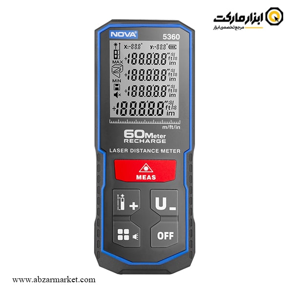 متر لیزری نووا نور قرمز 60 متری مدل 5360 متر لیزری نووا نور قرمز 60 متری مدل 5360