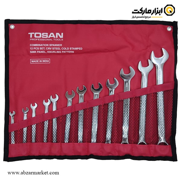 ست آچار یک سر رینگ یک سر تخت توسن 12 عددی مدل TI101-S12N ست آچار یک سر رینگ یک سر تخت توسن 12 عددی مدل TI101-S12N