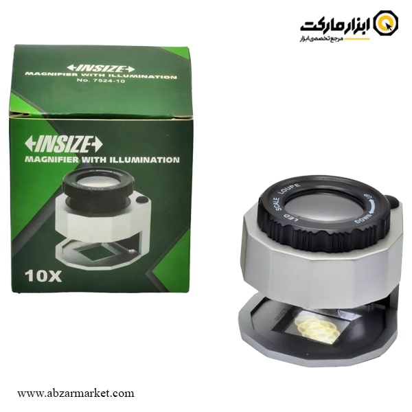 ذره بین چراغ دار اینسایز مدل 10-7524