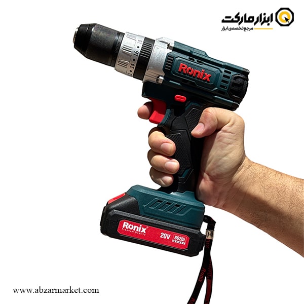 دریل شارژی چکشی رونیکس لیتیوم 20 ولت مدل 8620i