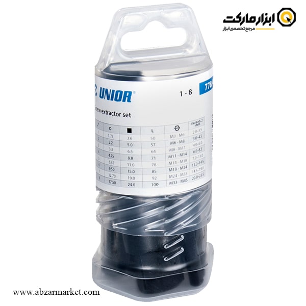 ست قلاویز دستی چپ گرد یونیور 8 عددی مدل 778/4BP ست قلاویز دستی چپ گرد یونیور 8 عددی مدل 778/4BP