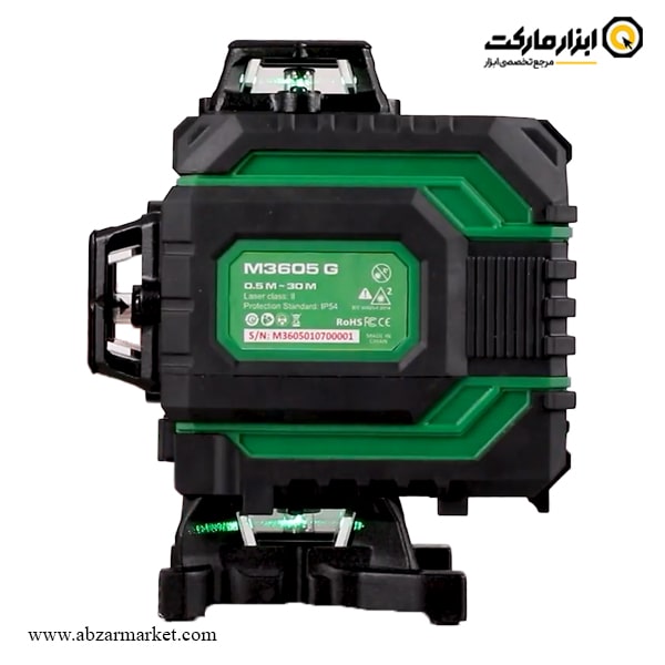 تراز لیزری توسن 16 خط 360 درجه نور سبز ریموت دار مدل M3605G
