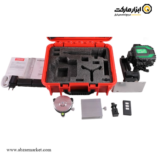 تراز لیزری توسن 16 خط 360 درجه نور سبز ریموت دار مدل M3605G