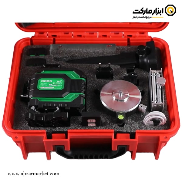 تراز لیزری توسن 16 خط 360 درجه نور سبز ریموت دار مدل M3605G