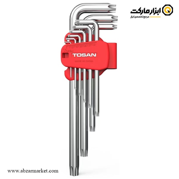آچار آلن ستاره ای توسن کارتی بلند 9 عددی مدل T4680
