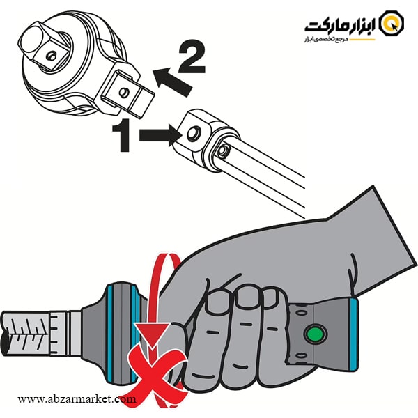 آچار ترکمتر تقه ای هازت 60-5 نیوتن سری خور 9x12 مدل 1CT-6290