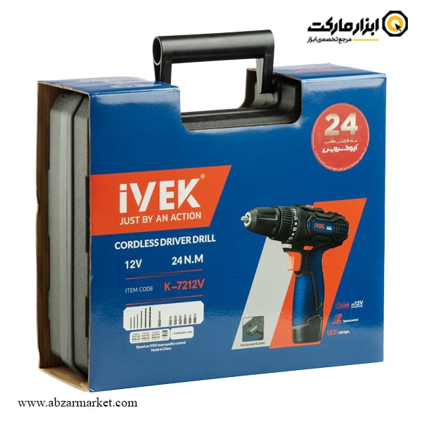 دریل شارژی ایوک لیتیوم 12 ولت مدل K-7212V دریل شارژی ایوک لیتیوم 12 ولت مدل K-7212V
