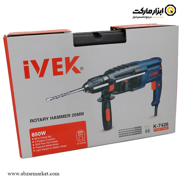 دریل بتن کن ایوک 3 کیلویی مدل K-7426 دریل بتن کن ایوک 3 کیلویی مدل K-7426