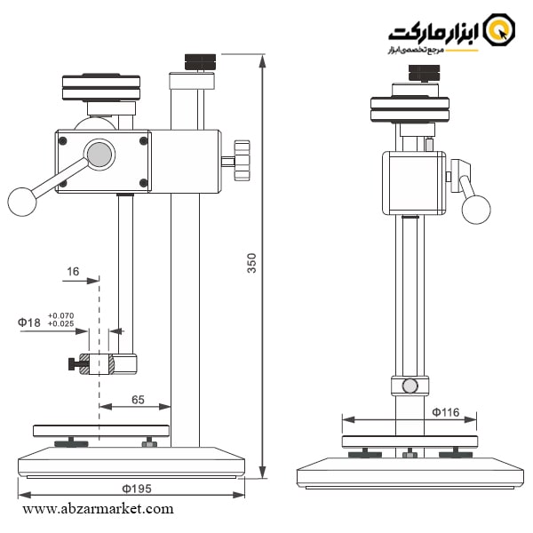 پایه سختی سنج داسکوا مدل 1061-1804