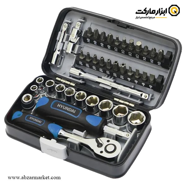 جعبه بکس هیوندای 38 پارچه 1/4 اینچ مدل HT-9138 جعبه بکس هیوندای 38 پارچه 1/4 اینچ مدل HT-9138