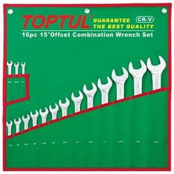 ست آچار یک سر رینگ یک سر تخت تاپ تول اینچی 16 عددی مدل GBAA1604