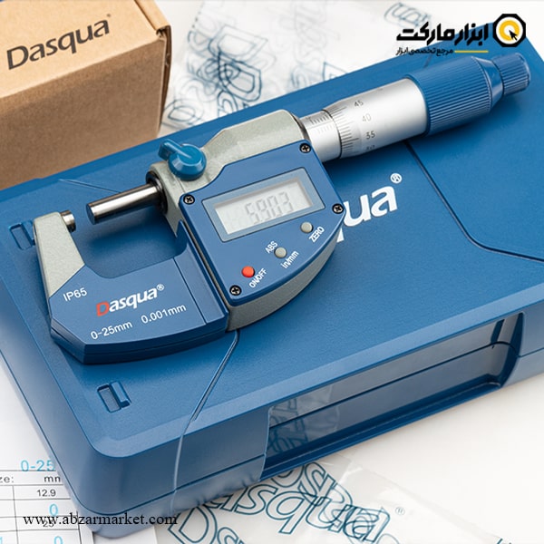 میکرومتر دیجیتال داسکوا خارج 25-0 میلی متر ضد آب مدل 4410-1105-A