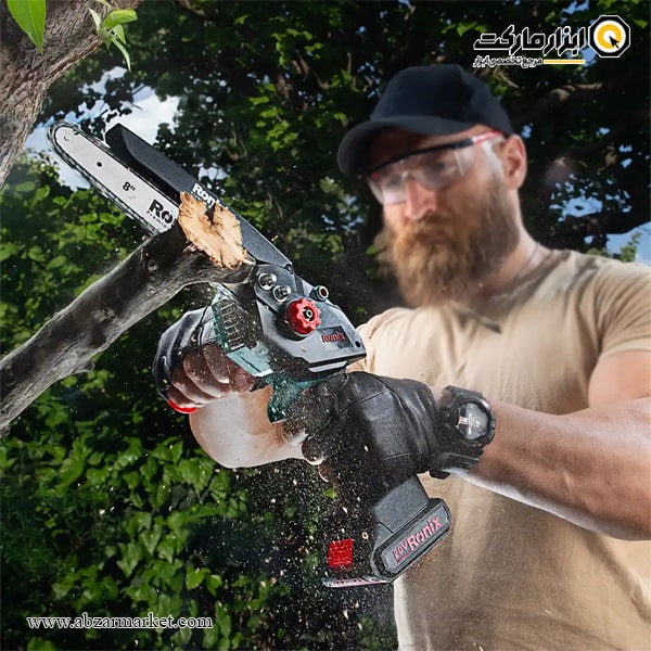 اره زنجیری شارژی رونیکس براشلس 20 سانتی‌ متر مدل 8658