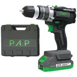 کیت دریل شارژی چکشی PAP لیتیوم 21 ولت مدل CID-2126