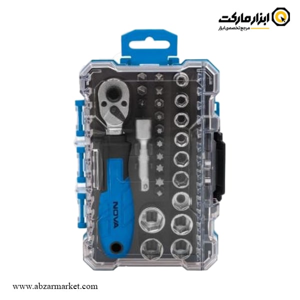 ست سر پیچ گوشتی نووا 26 عددی مدل 1362 ست سر پیچ گوشتی نووا 26 عددی مدل 1362