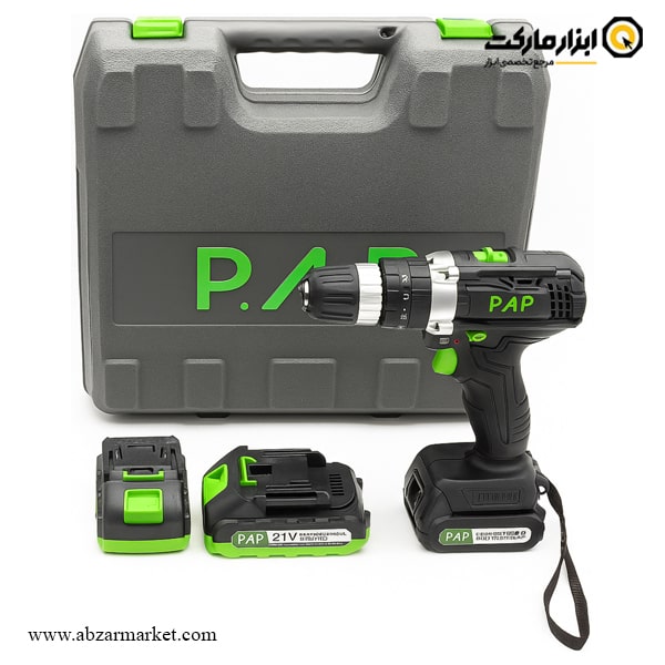 کیت دریل شارژی چکشی PAP لیتیوم 21 ولت مدل CID-2126