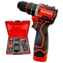 کیت دریل شارژی چکشی اپتیما براشلس 16.8 ولت 28 پارچه مدل OP1650