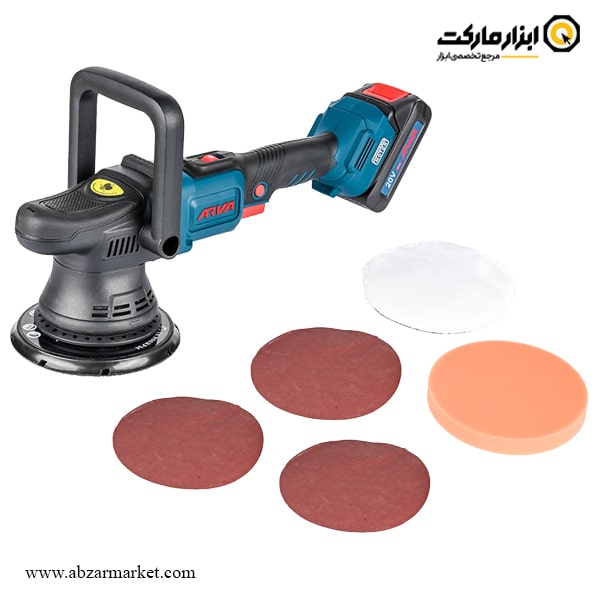 دستگاه پولیش اوربیتال شارژی آروا 20 ولت براشلس مدل 5885