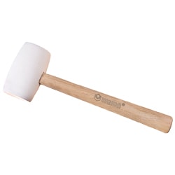 چکش لاستیکی سفید ویدا دسته چوبی