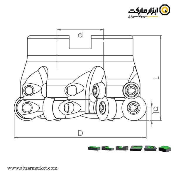 کفتراش اسموکس گرد برای الماس اینسرت RD 1604