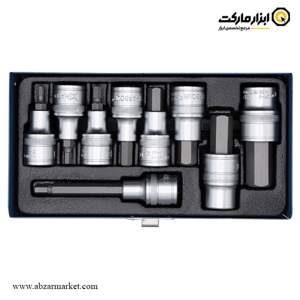 ست آلن بکسی شش گوش هاربر 9 پارچه 1/2 اینچ مدل HT9P ست آلن بکسی شش گوش هاربر 9 پارچه 1/2 اینچ مدل HT9P