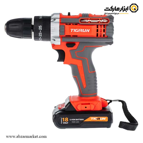 دریل شارژی چکشی تیگران لیتیوم 18 ولت مدل TG-3018
