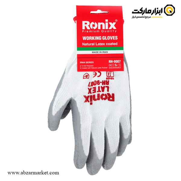 دستکش ایمنی رونیکس لاتکس صنعتی مدل RH-9007