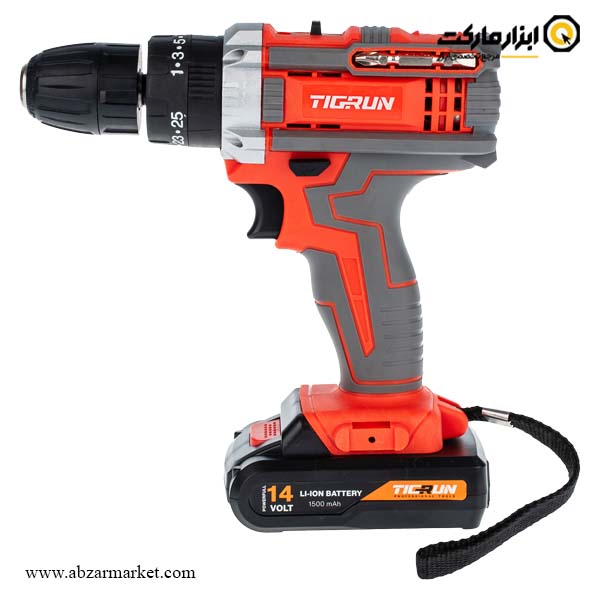 دریل شارژی چکشی تیگران لیتیوم 14 ولت مدل TG-3014