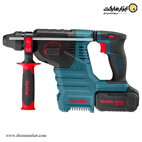 دریل بتن کن شارژی رونیکس 3 کیلویی براشلس 40 ولت مدل 8910-40V