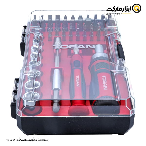 ست سر پیچ گوشتی جغجغه ای توسن 55 عددی مدل T4820K