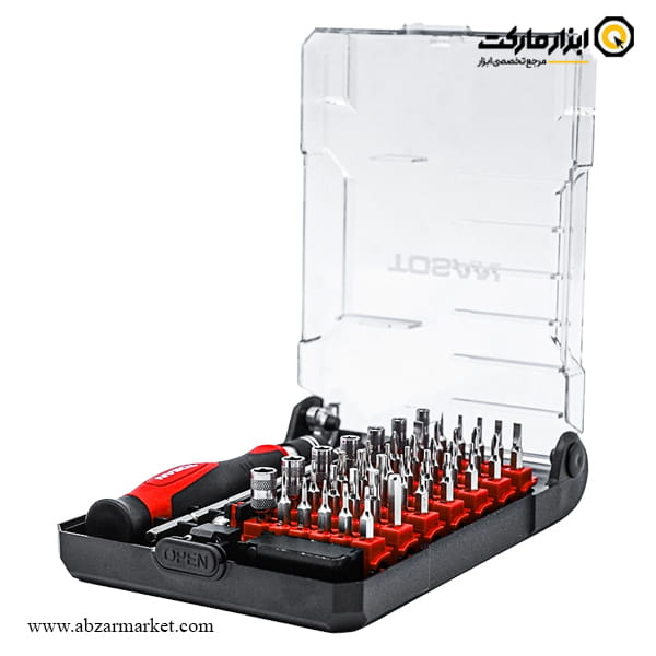 ست سر پیچ گوشتی ساعتی توسن 45 عددی مدل T4801K