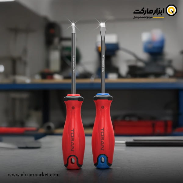 پیچ گوشتی چهارسو توسن دسته TPR نوک الماسه سری Brusk پیچ گوشتی چهارسو توسن دسته TPR نوک الماسه سری Brusk